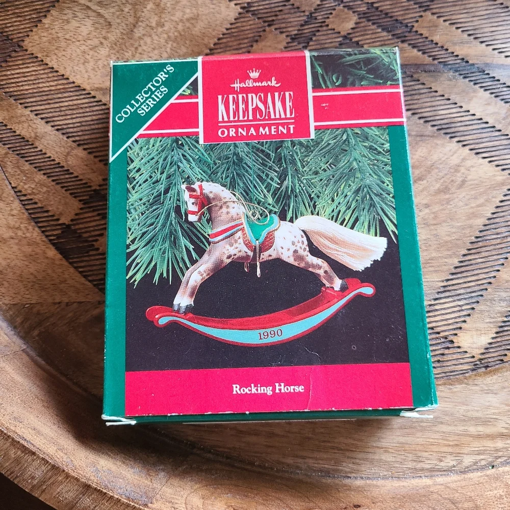 Hallmark rocking horse ornament 1990